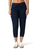 No nonsense womens Classic Capri With Pockets Jeggings pants, Dark , Large US