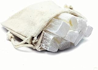 Jurassic Jacks 5 Natural Selenite Crystals Satin Spar Crystals Sticks in Gift Bag