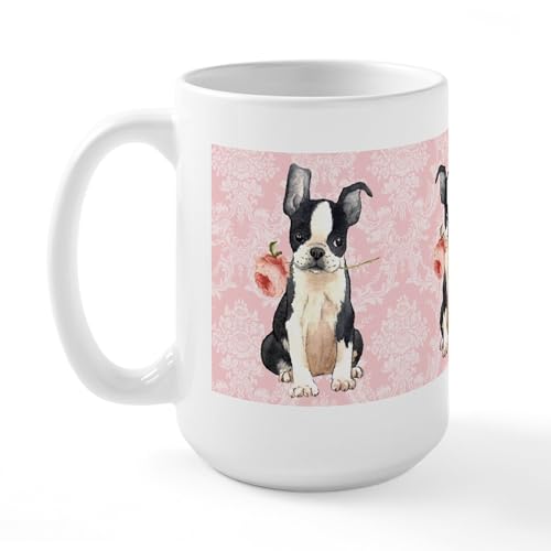 Taza grande de cerámica Boston Terrier 15 oz miniatura 2
