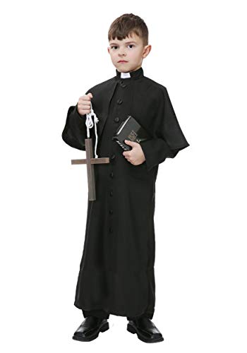 Disfraz de sacerdote deluxe para niños miniatura 2