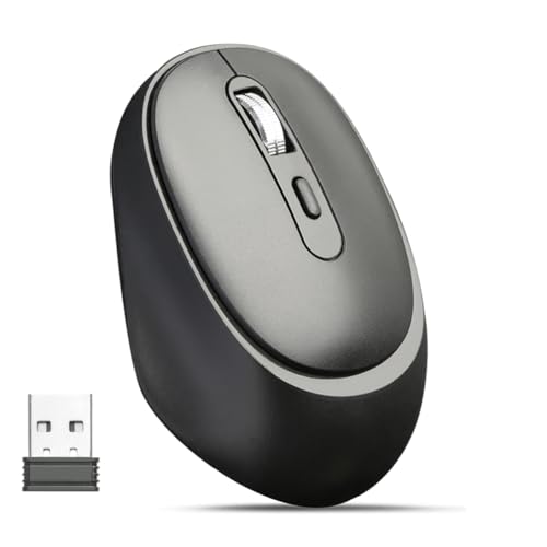 TEZER Wireless Mouse for Laptop, 2.4G Portable Computer Mouse, Ergonomic Design, USB Receiver, for Laptop, PC, Computer, Chromebook, Notebook,
