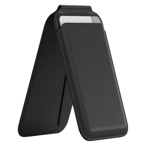 URUCHI Mag-Safe Standlı Manyetik Cüzdan iPhone 17/16/15/14/13/12 Serileri ile Uyumlu, Güçlü Mıknatıslı Kartlık, RFID Korumalı, Premium Deri, 3 Kart Kapasiteli, İnce ve Hafif Tasarım – Siyah