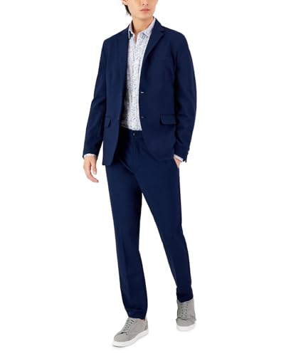 Alfani Men's Modern Knit Suit Jacket Dark Blue Large