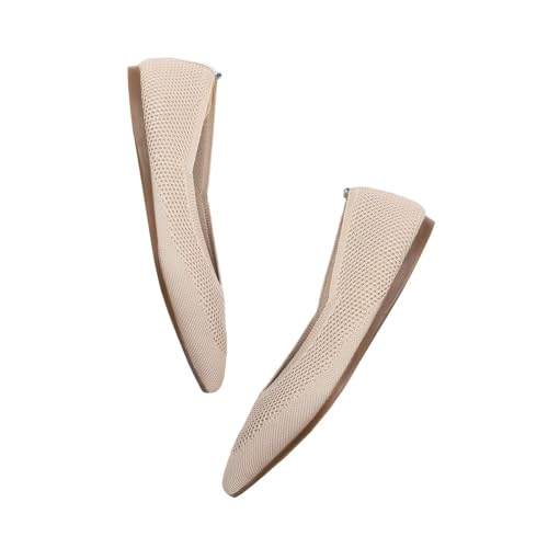 Image of Frank Mully Womens Pointed Toe Flats Knit Dress Shoes Comfort Women Shoes Softable