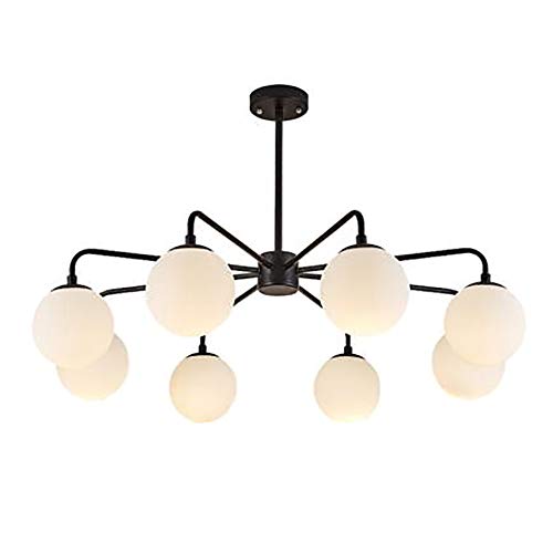 Suspension industrielle 8 lampes LiChA pour éclairer une table de salle à manger