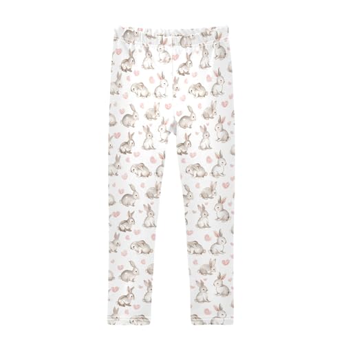 Rabbit and Heart Girls Leggings Kids Yoga Pants Athletic Tights Pants 4-10 Years