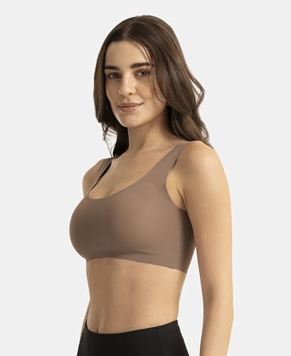 Image of Jockey 1840 Women Wirefree Padded Microfiber Elastane Full Coverage Bonded Tech Lounge Bra