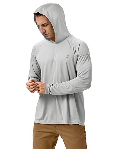 Image of Roadbox Mens Fishing Sun Hoodie, Long Sleeve UPF 50+ UV Protection Shirts