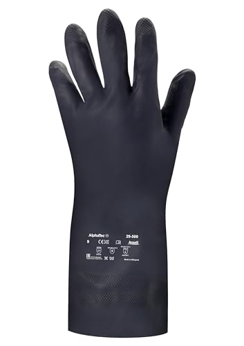 Ansell AlphaTec 29-500 Safety Work Gloves in Neoprene, Oil-Repellent Protection Glove, Liquid Resistant, Multi-Purpose - Image 2