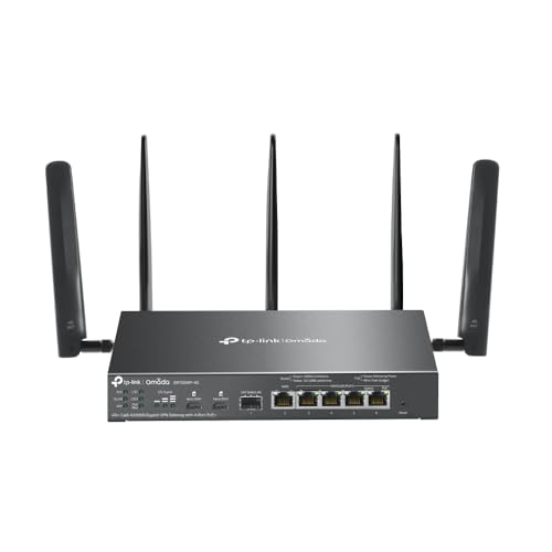 TP-Link ER706WP-4G AX3000 - Enrutador de Internet WiFi de 6 Gigabit, amplificador WiFi de doble banda, router WiFi de malla Omada, compatible con 4G+ Cat6, 5 puertos Gigabit Ethernet, VPN de alta