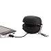 HDE Collapsible Mini Hamburger Travel Pocket Keychain Capsule Speaker (Black)