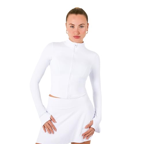 Image of YITTY Active Women's Ultraluxe Full Zip Jacket, Athleisure, 4-Way-Stretch, Thumbholes