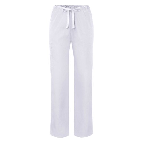 Pantalon Médical Blouses Unisexe - Pantalons Uniformes d'Hôpital - 504 Couleur: WHT | Taille: L