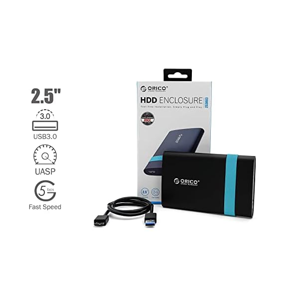 Orico 320GB USB 3.0 tragbare Externe Festplatte 2,5 Zoll 2538U3 Portable HDD Geschenk zu Weihnachten für Fotos smart TV… – Bild 3