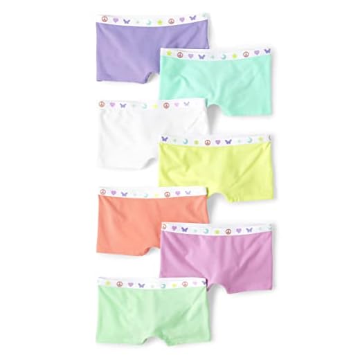 The Children's Place,Underwear Shorts,girls,Assorted Solids- 7 Pack,Medium