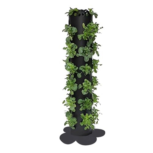 Genérico Jardín Vertical | 80 cm Torre Hueca de Pie   Maceta de Exterior con Capacidad para hasta 30 Plantas | Para Uso En Lugar De Trabajo Balcón Exterior Jardín Césped Patio Porche Y Terraza