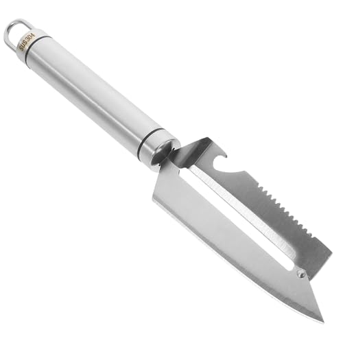 Reviews de Cuchillos para fruta y verdura los 10 mejores. 42 PRETYZOOM Pelador Multifunción De Acero Inoxidable Con Mango Ergonómico Cuchillo Pelador Para Verduras Frutas Y Escamas De Pescado Herramienta De Cocina Con Orificio Para Colgar...