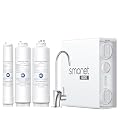 SMONET Tankless Reverse Osmosis System: Advanced 7-Stage Filtration 600 GPD with Smart LED Faucet Under Sink RO Water Filtration Systems 2:1 Pure to Drain NSF 58/372 with Additional CB&CF&RO Filters