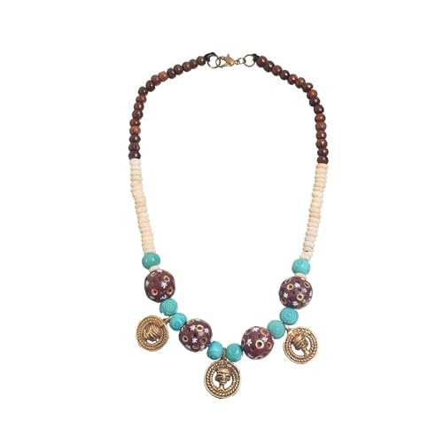 Image of AAKRITI ART CREATIONS Handcrafted Ethnic & Tribal Necklace Collection | Dhokra, Boho, Talisman & Statement Designs | Artisan Collar, Pendant & Lariat Jewelry for Women