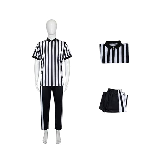 Maillot rayé et pantalon d'arbitre respirant pour le sport - 2