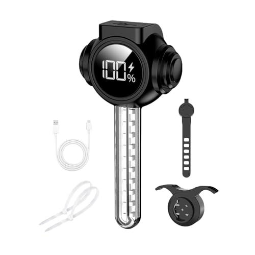 Rear Bike Light, RGB Digital Display Rechargeable 9 Modes, Cycling Back Lights, Night Riding Mountain Road Cycling Outdoor Trave