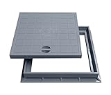 Marley Schachtdeckel mit Rahmen 30x30cm für Einlaufschacht Schachtabdeckung Kanaldeckel PVC