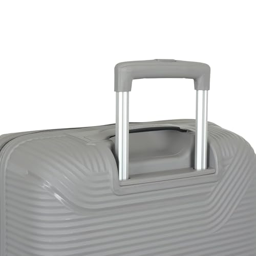 Image of American Tourister Kamiliant Set of 3 Small - 55 Cm, Medium - 68 Cm & Large - 79 Cm Polypropylene Hard 4 Wheeler Spinner Trolley Bag Luggage Trolley (Grey)
