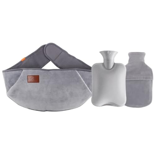 Jooheli 3 en 1 Bolsa de Agua Caliente, Natural Goma Botellas,con Tejida Caso Hecho Punto Bolsa Para Mantener el Agua Calient para Aliviar Dolores Muculares, Menstruales y de Articulaciones