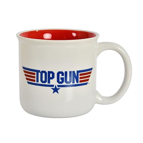 Imagen de Elbenwald Top Gun Taza con logo de cerámica blanca