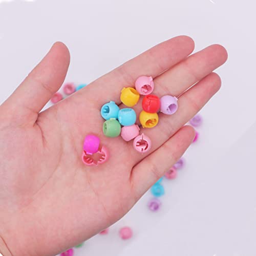 Misgirlot 100Pcs Mini Hair Claw Clips Rainbow Beads For Hair Plastic Mini Hair Clips Beads Clip Colorful Bead Tiny Plastic Jaw Clips Hair Accessories For Women Girls (Random Color),Multi-Colored,One Size #TOP3