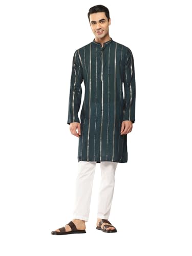 Kurta homme soie brodée See Designs confort XL pour grand événement