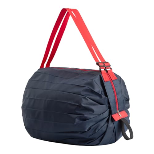 ycezw Sac de courses pliable - Grand sac réutilisable pour supermarché et tentes, de transport imperméable pour camping, plage, gym, voyage, sport, bleu marine, Consulte la descripción