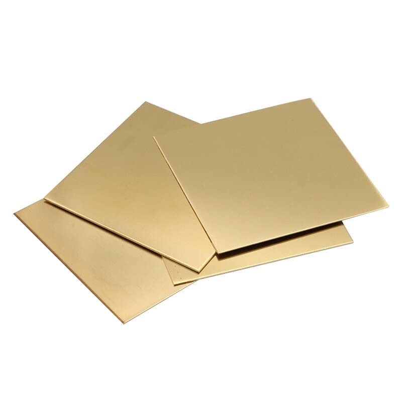 H62 Brass Sheet,Thickness 0.5/0.8/1/2/3/4 100x200mm Brass Plate Laser Cutting CNC Frame Model Mould DIY Contruction Brass Pad (2mm,100x200mm)