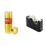 1 de Scotch 508 - Cinta adhesiva, 19mm x 33m, transparente -  Pack de 8 rollos