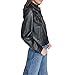 Levi's Women's Classic Sherpa Lined Trucker Jacket, Black Faux Leather Lightweight, Medium