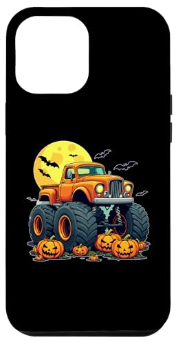 Carcasa para iPhone 14 Plus Cool Halloween Tees for Kids Boys Monster Truck Pumpkins