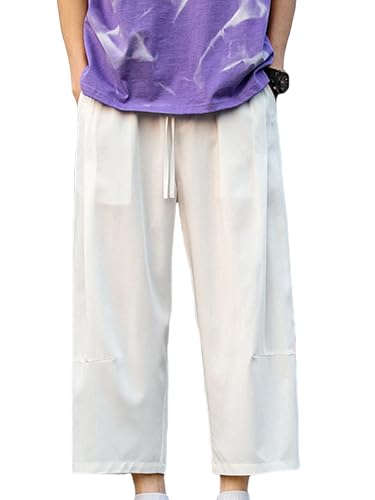 lsjdln] 七分丈 パンツ 7分丈 7部丈 メンズ 夏 クロップドパンツ