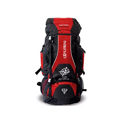 MOCHILA CARGUEIRA 70L CAMPING TRILHA VIAGEM PESCA (Vermelho)