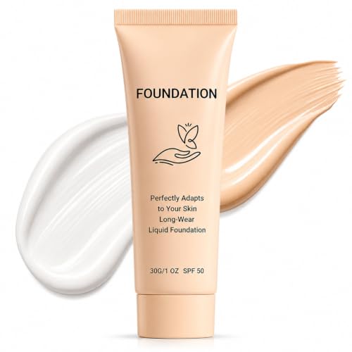 Image of Intelligent Colour Changing Foundation SPF 50 for Mature Skin, Skin Tone Adapting Liquid Foundation, Lightweight Medium Full Coverage Foundation for Women, Long Lasting Natural Flawless Finish