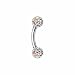 Multi-Sprinkle Dot Curved Barbell WildKlass Eyebrow Ring