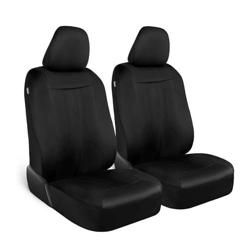 Motor Trend Black Cloth Car Seat Covers for Front Seats