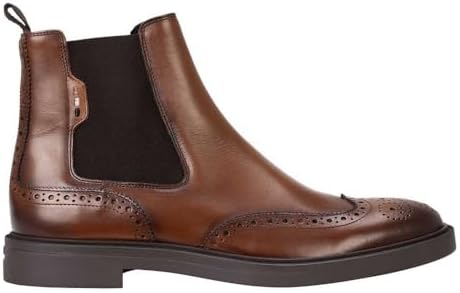 BOSS Hommes Calev Cheb Bottines en Cuir suédé avec Finitions perforées