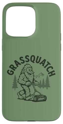 Grassquatch! Mowing Funny Dad Bigfoot Sasquatch Graphic X}zP[X iPhone 15 Pro Max p