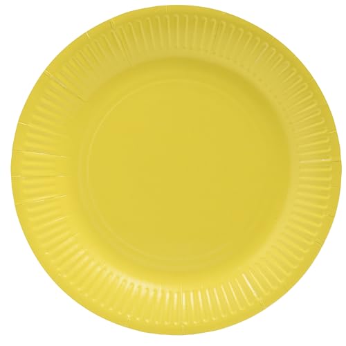 Pro Nappe - Réf. 79219i - 20 Assiettes - diamètre 23 cm - carton - jaune