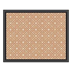 U Brands Fashion Cork Bulletin Board, 20 X 16 Inches, Black Wood Frame