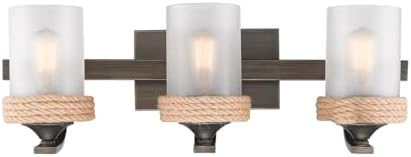 Golden Lighting 1048-BA3 GMT-CS Chatham Bath Fixture, Gunmetal Bronze