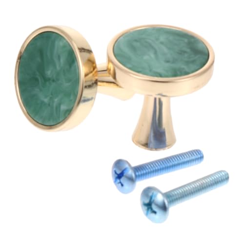 Happyyami 2個 シンプルラウンド亜合金キャビネットノブ 北欧風ドレッサー引き出し取っ手 家具用収納扉ハンドル