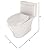 TOTO TMS642124CEFG01 Nexus 1.28 GPF One Piece Elongated Chair Height Toilet with Tornado Flush Technology - Seat Included Cotton White