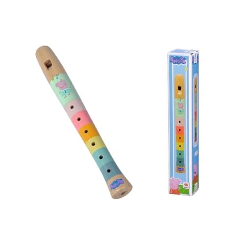 Eichhorn - Flauta de Madera de Peppa Pig de 20 cm de Largo, promueve la percepción auditiva de los niños, Produce Tonos armoniosos, de Madera de Chima, a Partir de 3 años