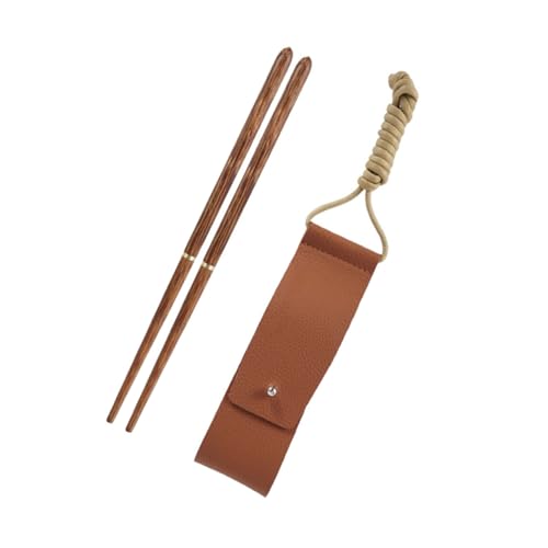 TEHAUX 便携式折りたたみ箸 木製取り外し可能 軽量携帯用収納袋付き アウトドアキャンプ用食器 やピクニックに